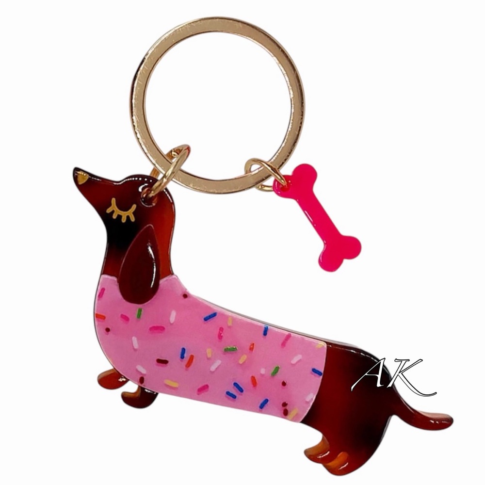 Dachshund Sprinkles Keychain 🐾 Doxie Wiener